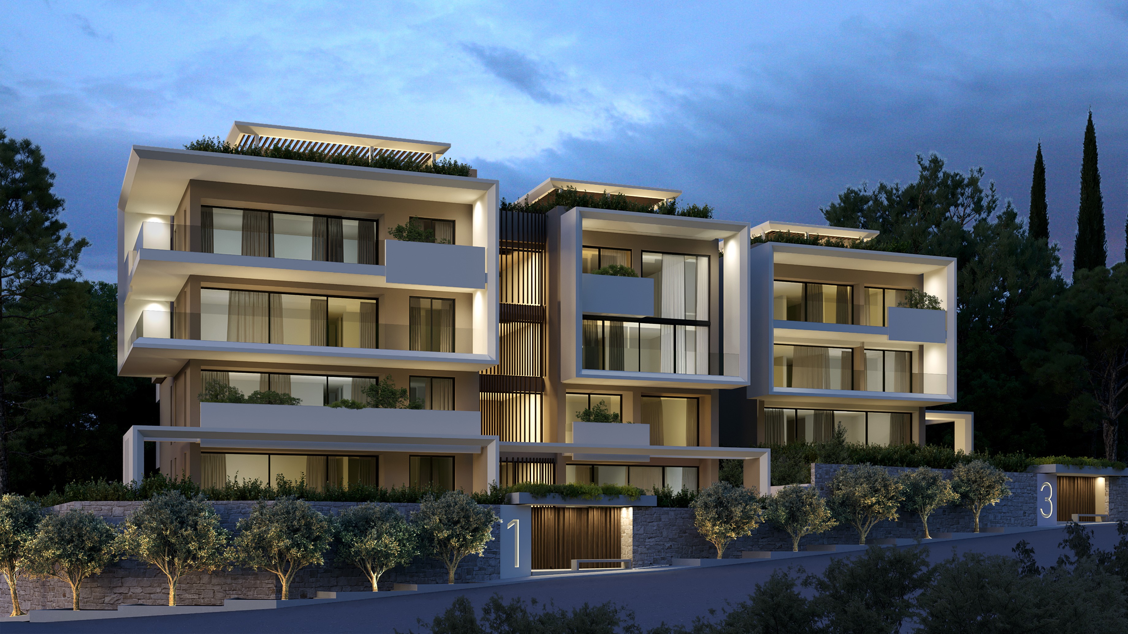 Greek real estate and coastal landscape